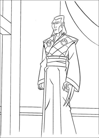 The Shredder, Oroku Saki Coloring Page